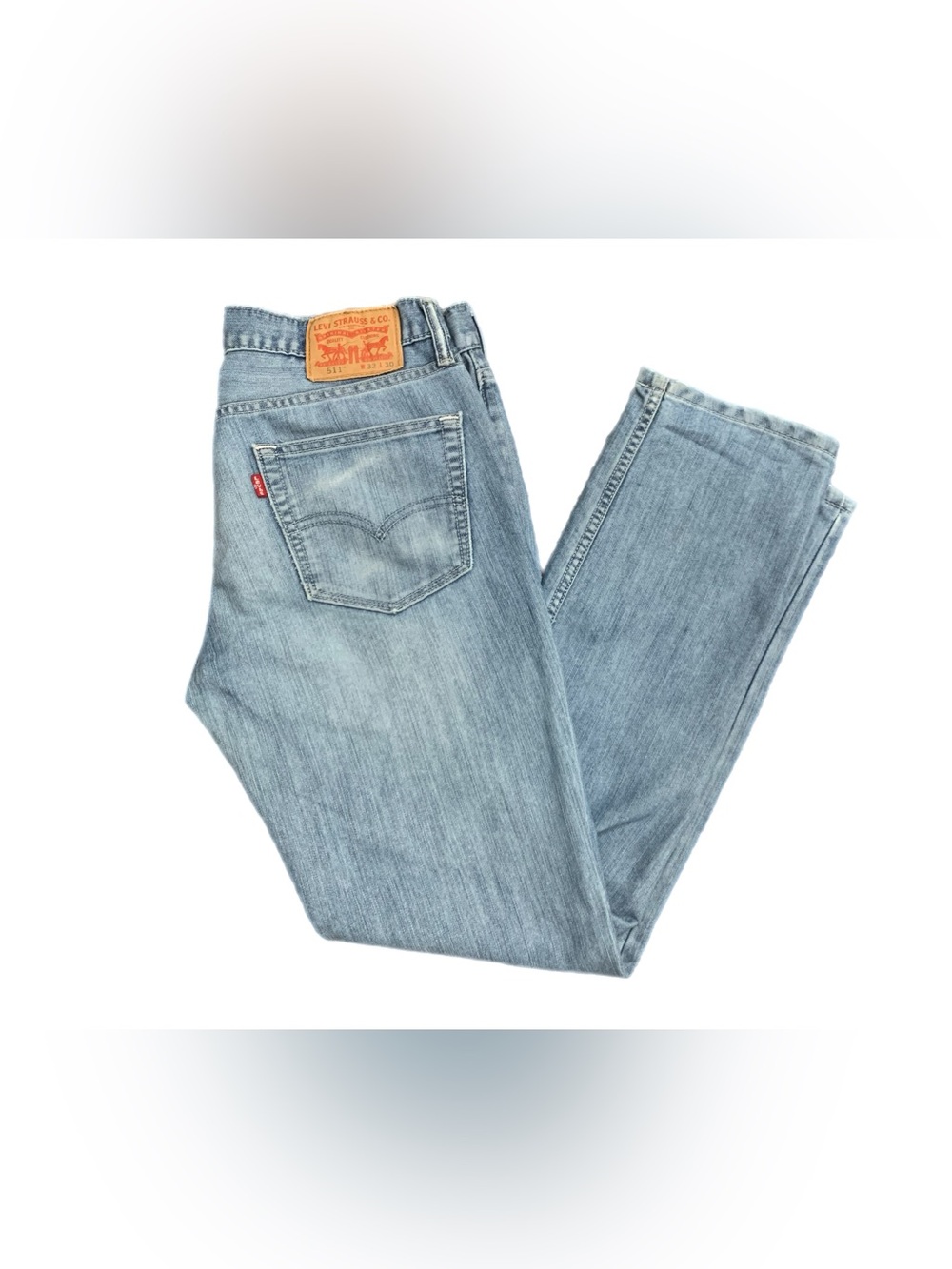 Levi's Men's Slim Straight Jeans in Light Blue Wash Sz: 32